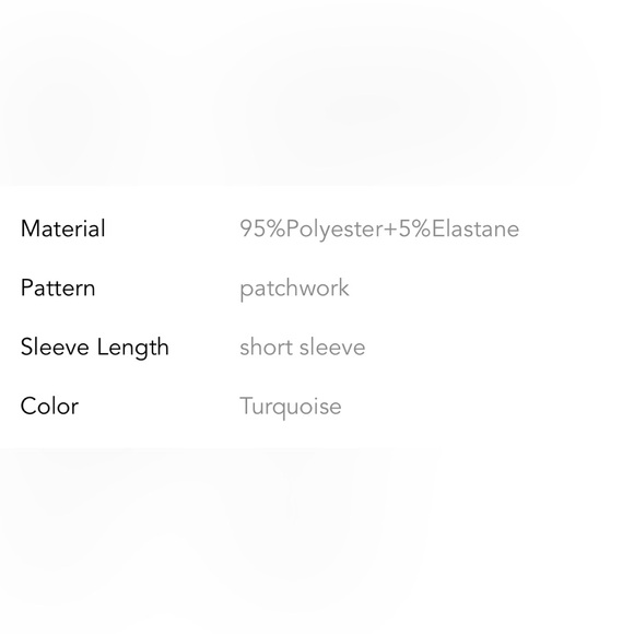 Turquoise Bohemian Top Crochet Open Weave Floral Sleeves, Stretch, Crew Neck - Picture 4 of 5